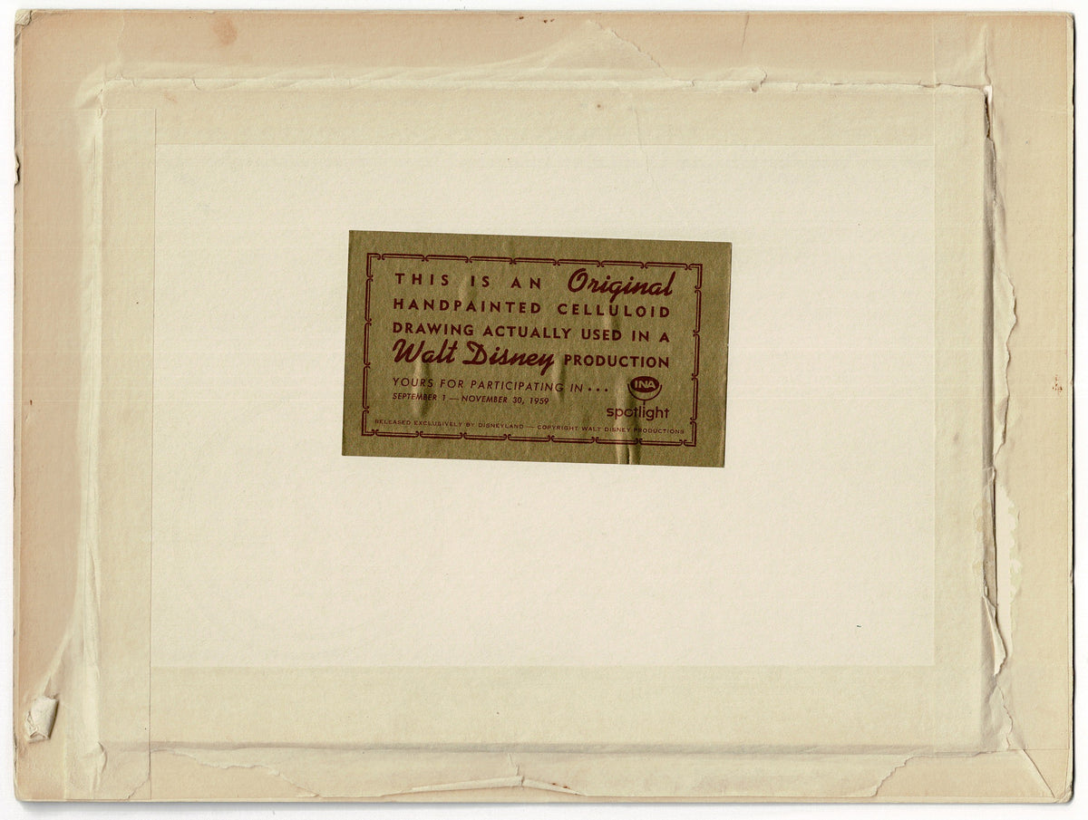 Sleeping Beauty Flora Cel from Walt Disney Art Corner Store 1959 with Gold Label C-JL
