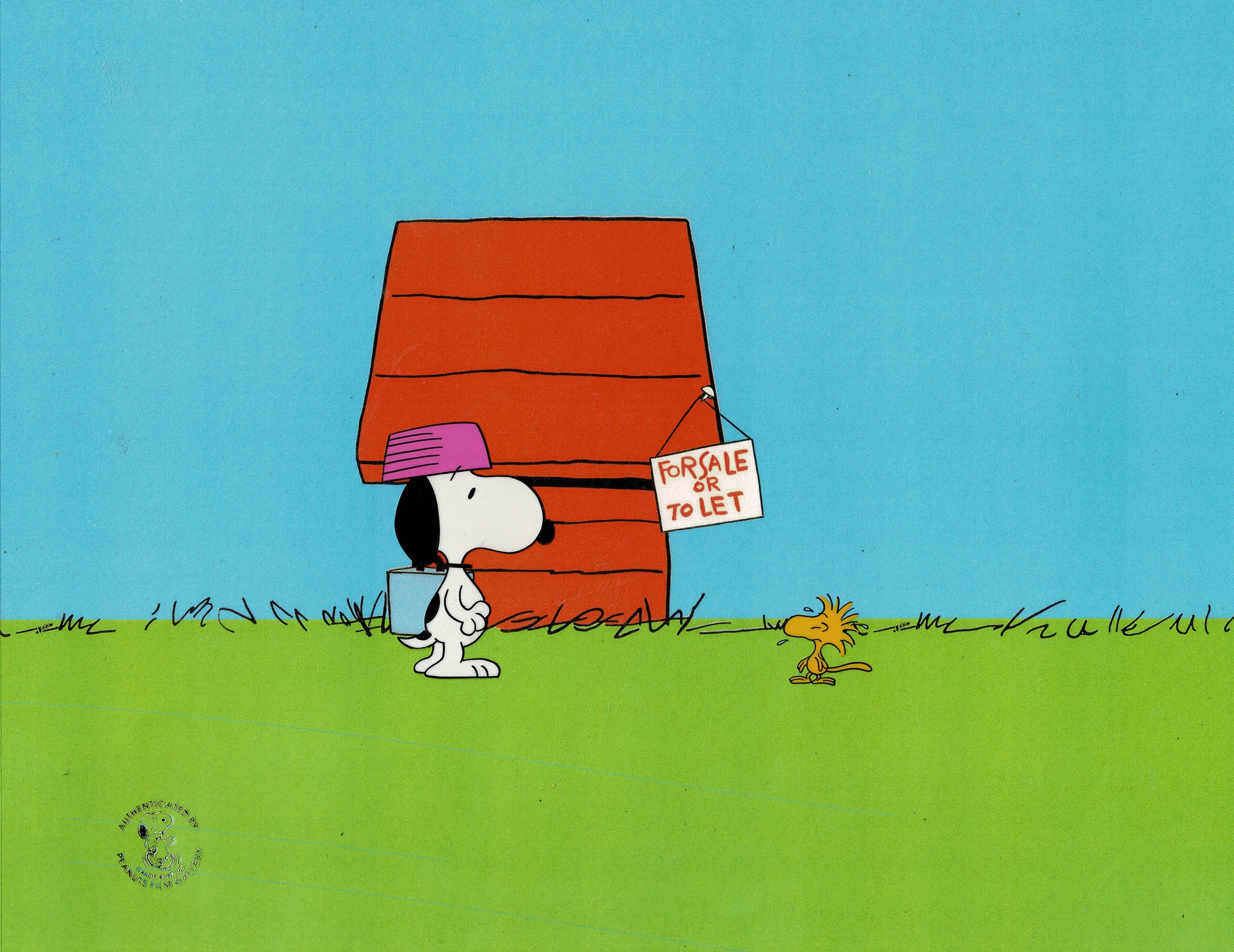 Snoopy Come Home Production Animation Cel Setup with Two Drawings