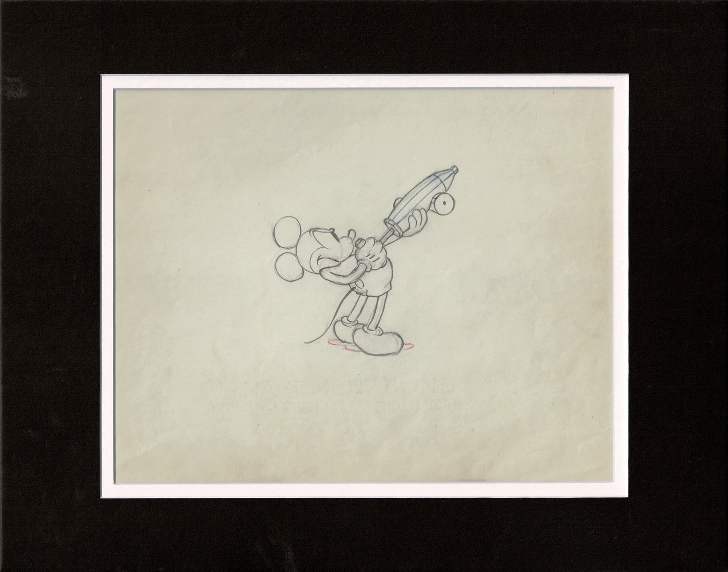 Mickey Mouse 1935 Original Production Animation Cel Drawing from Disney Mickey's Garden 95