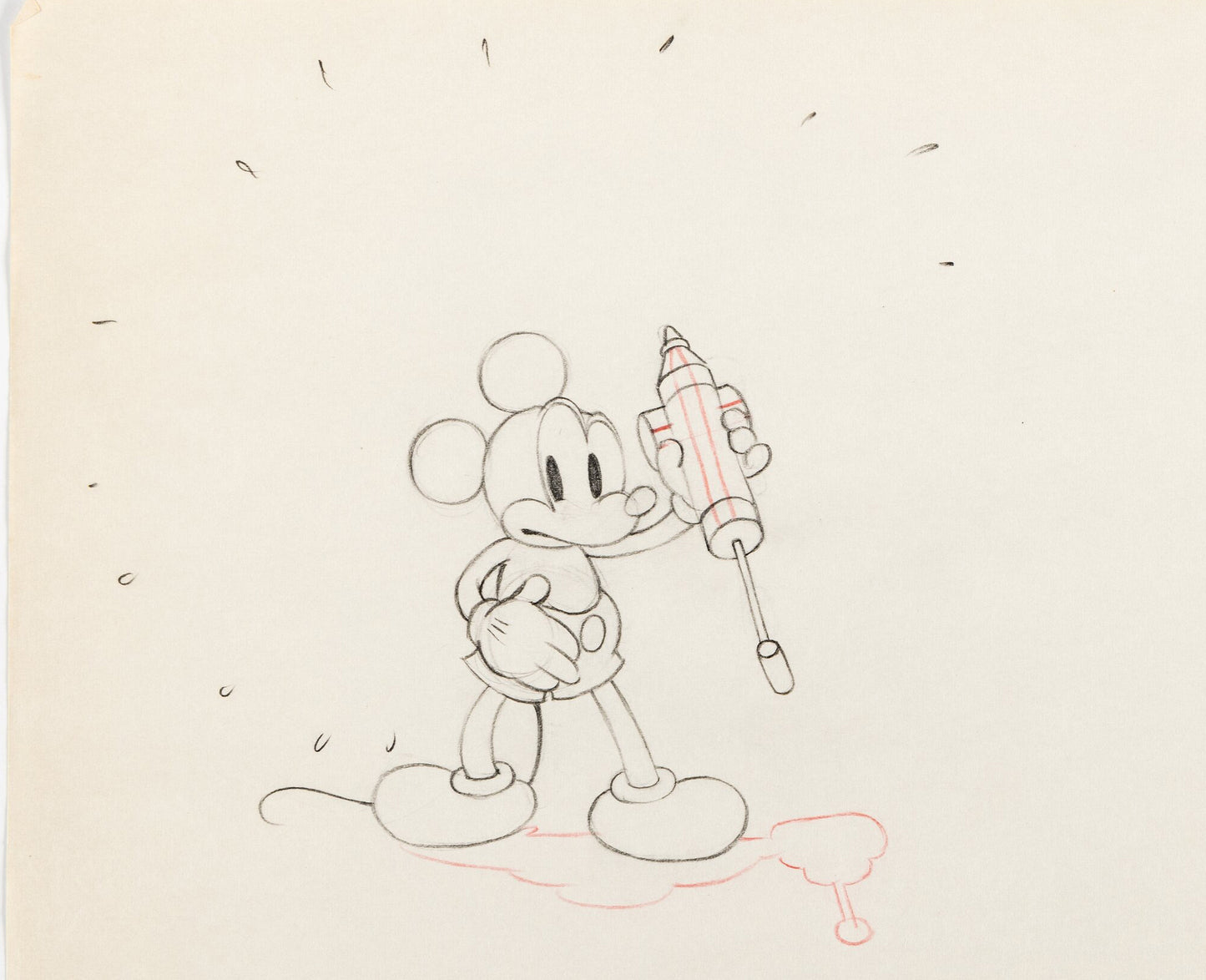 Mickey Mouse 1935 Original Production Animation Cel Drawing from Disney Mickey's Garden 67