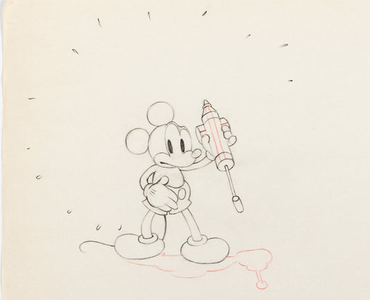 Mickey Mouse 1935 Original Production Animation Cel Drawing from Disney Mickey's Garden 67