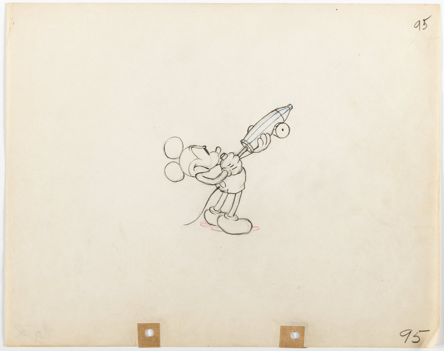 Mickey Mouse 1935 Original Production Animation Cel Drawing from Disney Mickey's Garden 95