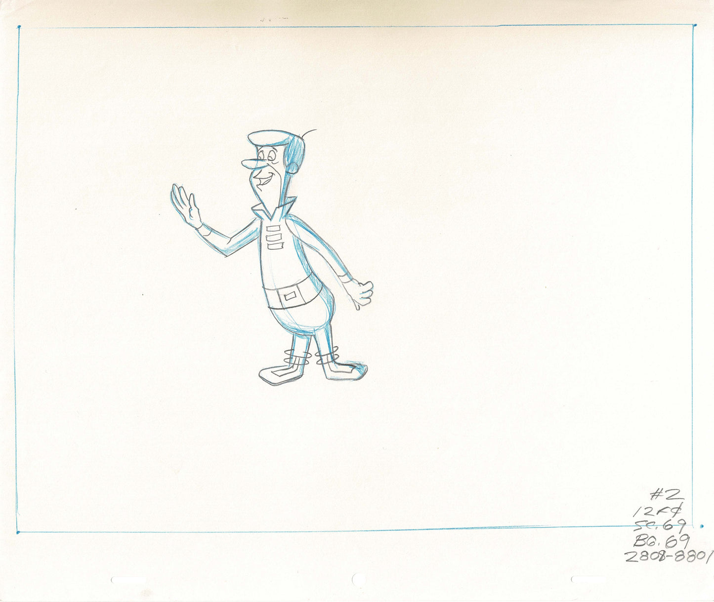 George Jetson Movie Production Animation Layout Drawing Hanna Barbera 1990 22