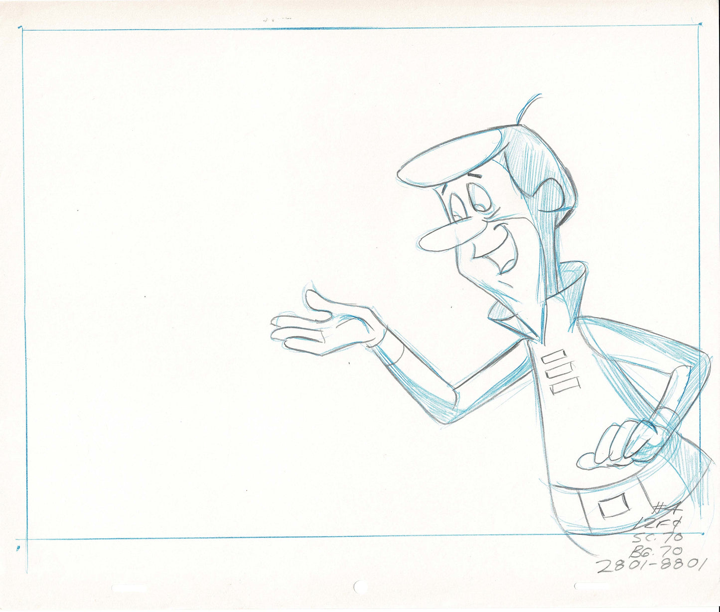 George Jetson Movie Production Animation Layout Drawing Hanna Barbera 1990 4