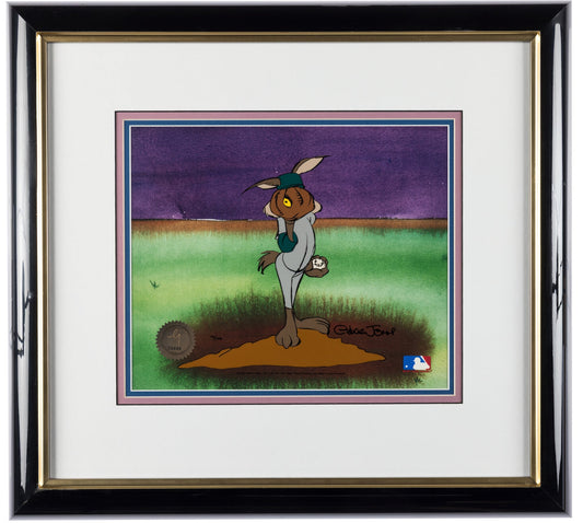 Chuck Jones SIGNED Wile E Coyote MLB Baseball Limited Edition Cel Looney Tunes Warner Brothers 1991 OH