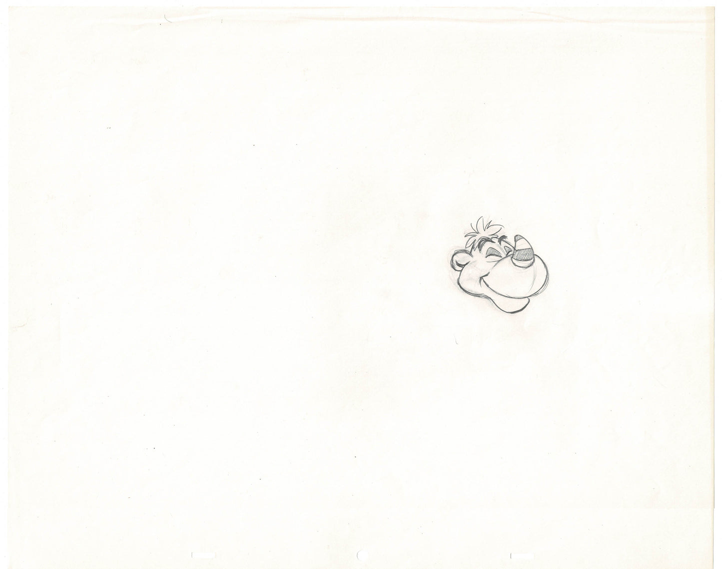 Wuzzles Rhinokey Walt Disney Original Production Animation Concept Drawing by Willie Ito 1985 m