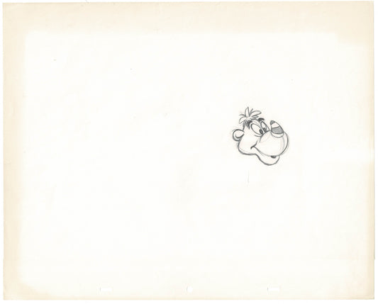 Wuzzles Rhinokey Walt Disney Original Production Animation Concept Drawing by Willie Ito 1985 o