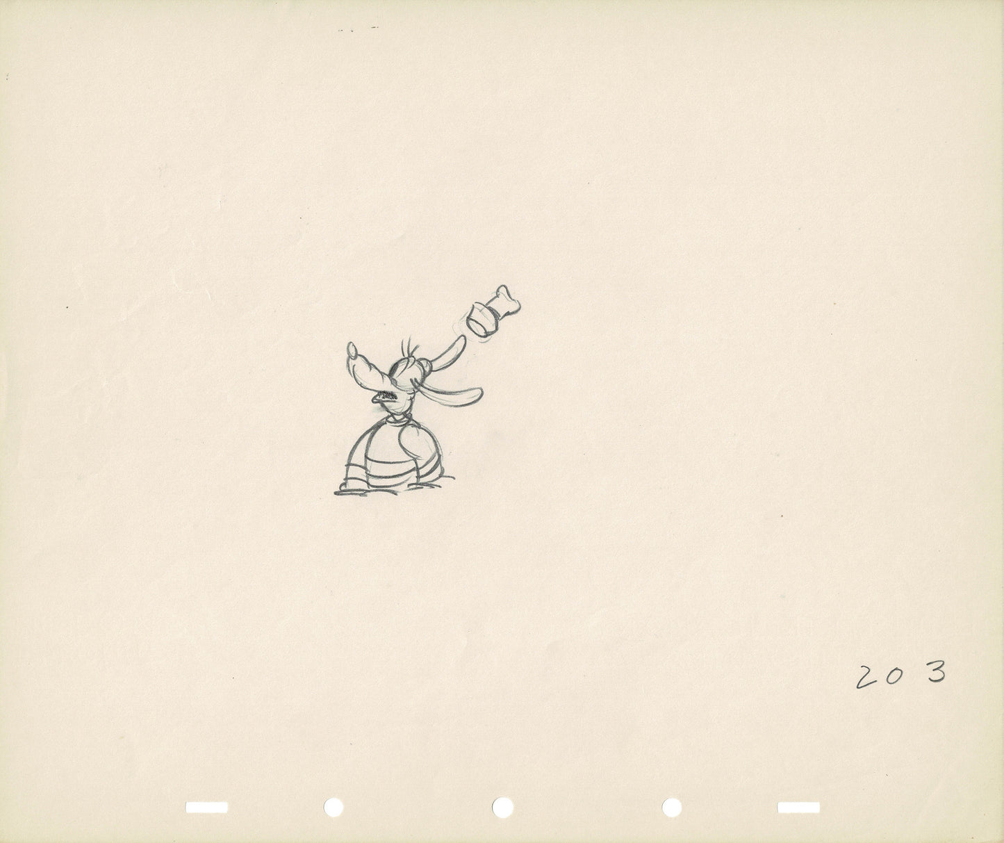 Goofy Mickey 1937 Production Animation Cel Drawing Disney Hawaiian Holiday 203