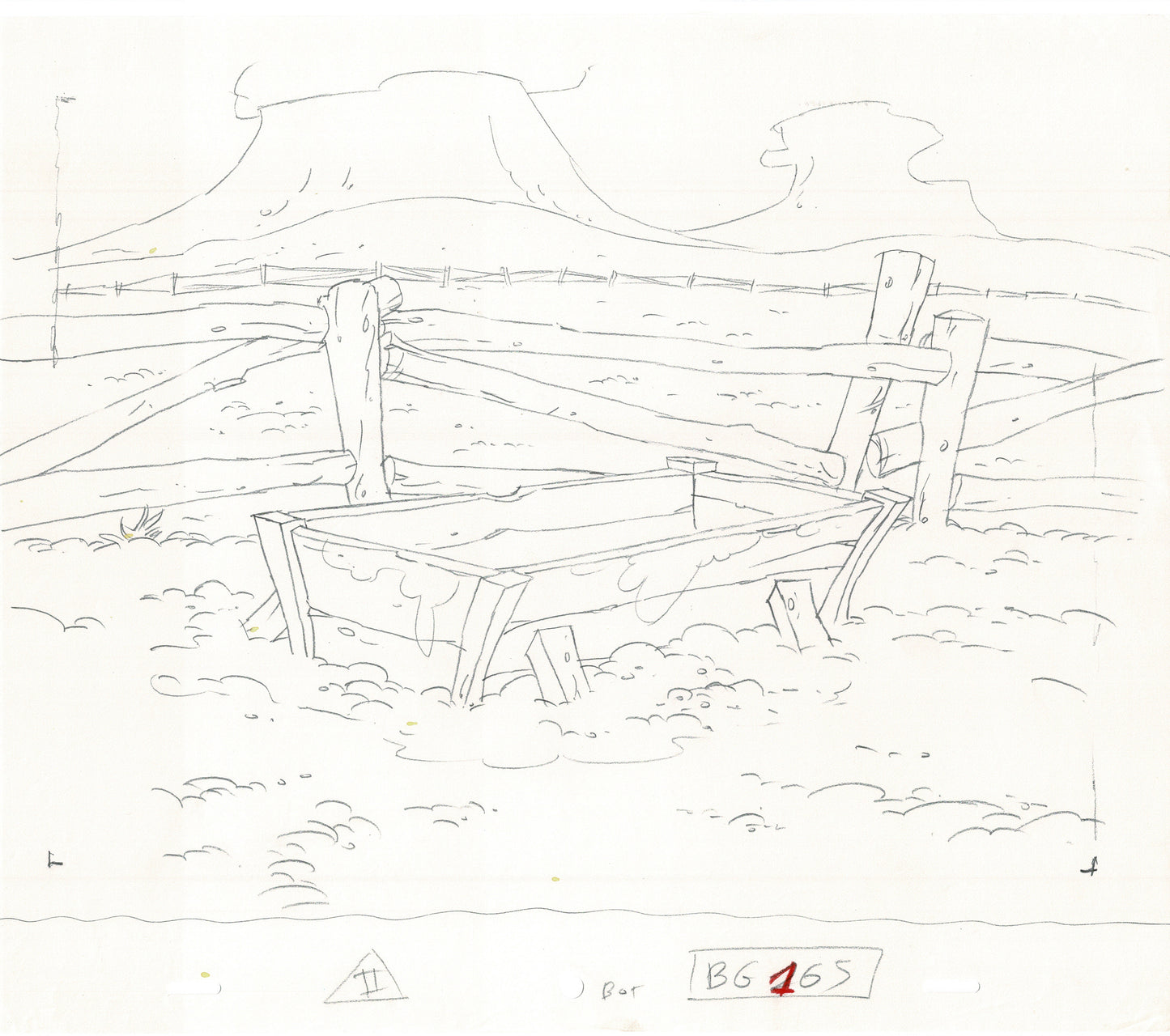 GOOFY Goof Troop Disney Animation Cartoon Line Cel n Background 1992 spc