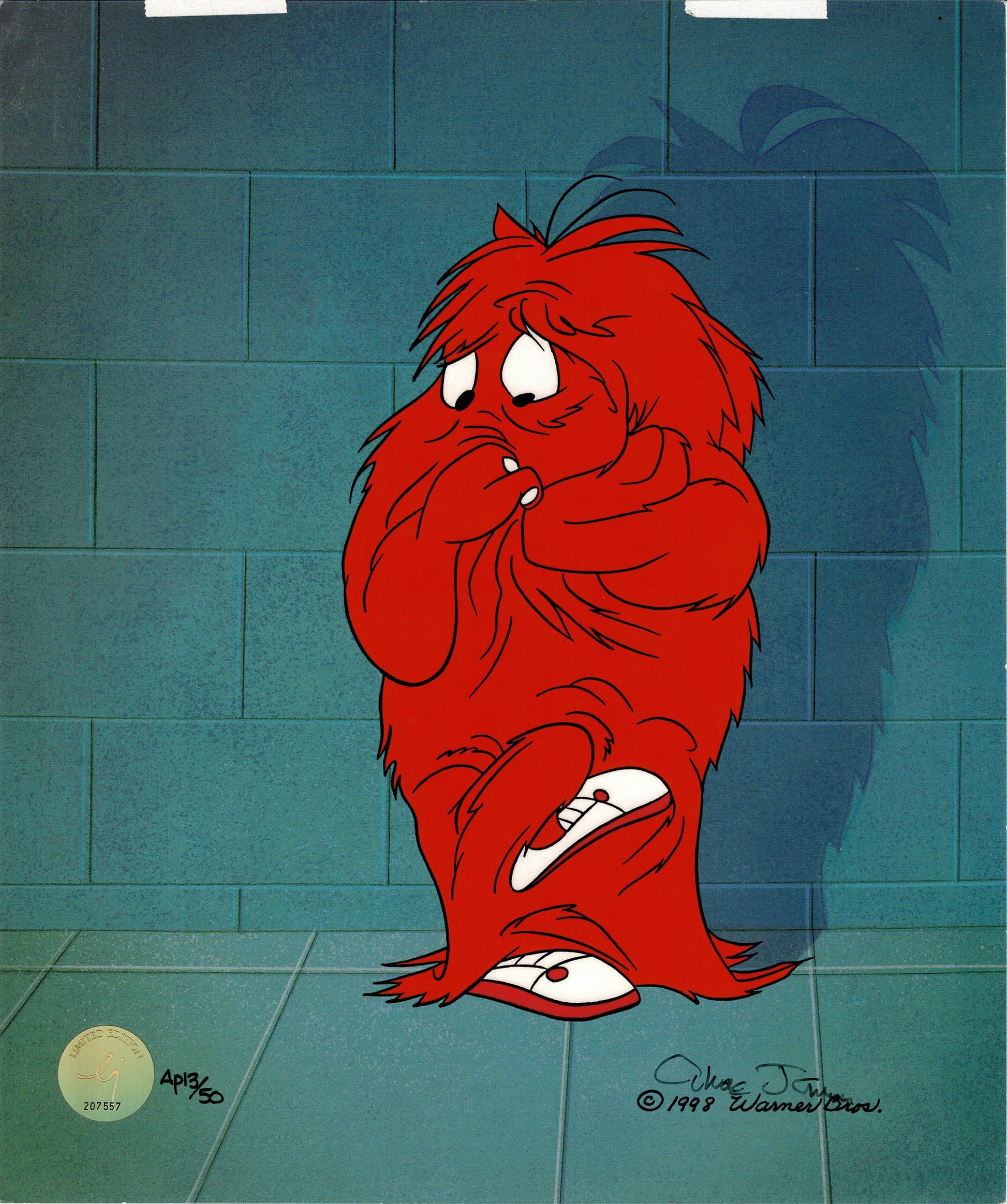 Chuck Jones SIGNED Gossamer Limited Edition Cel of 200 Looney