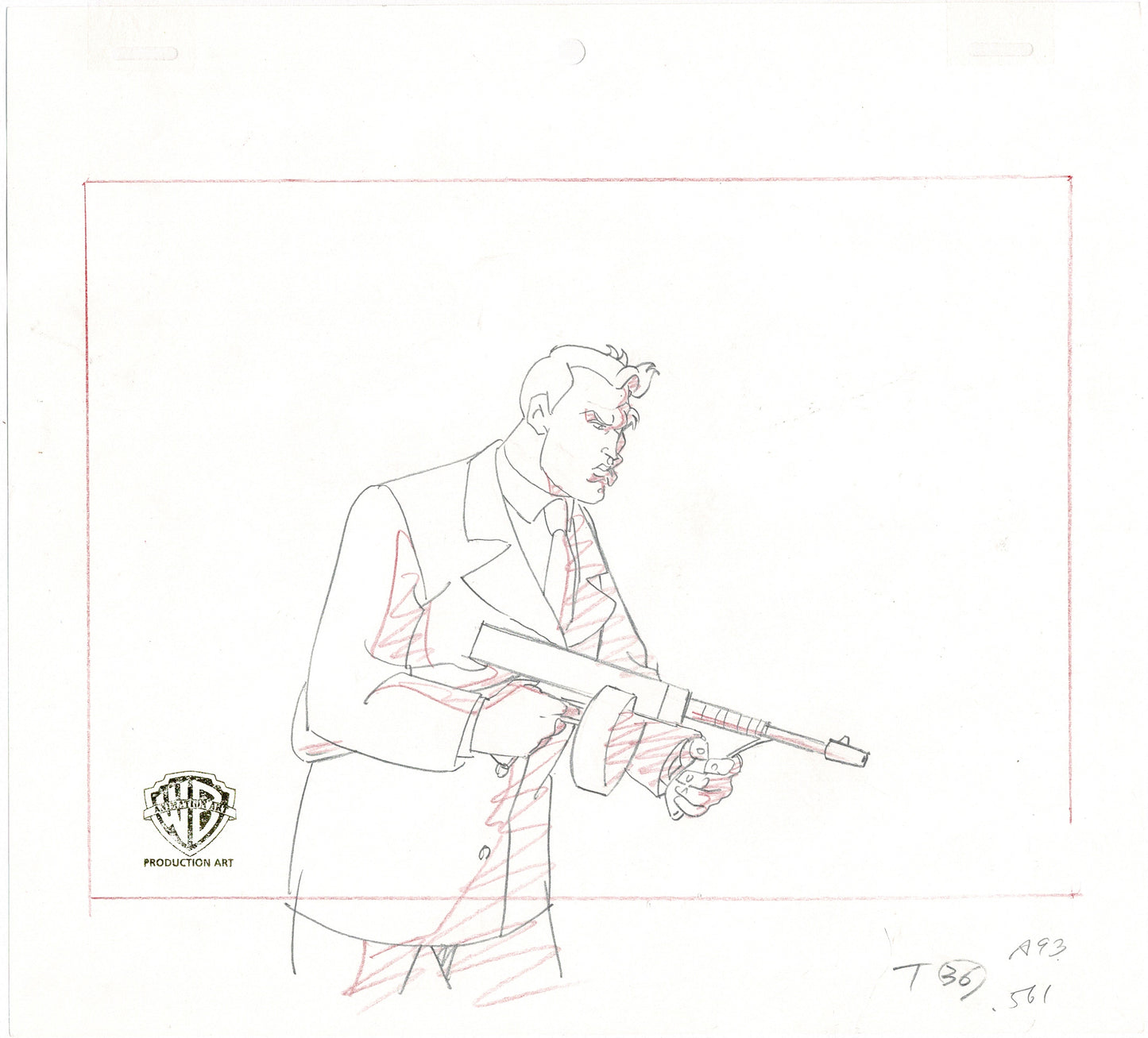Batman the Animated Series Two-Face Production Animation Cel Drawing Warner Brothers DC 1993 Shadow of the Bat 2 Episode 36