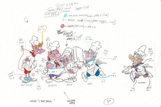 Keebler Cookies Elves Commercial Copy Model Sheet with Hand-coloring 2004 sp2
