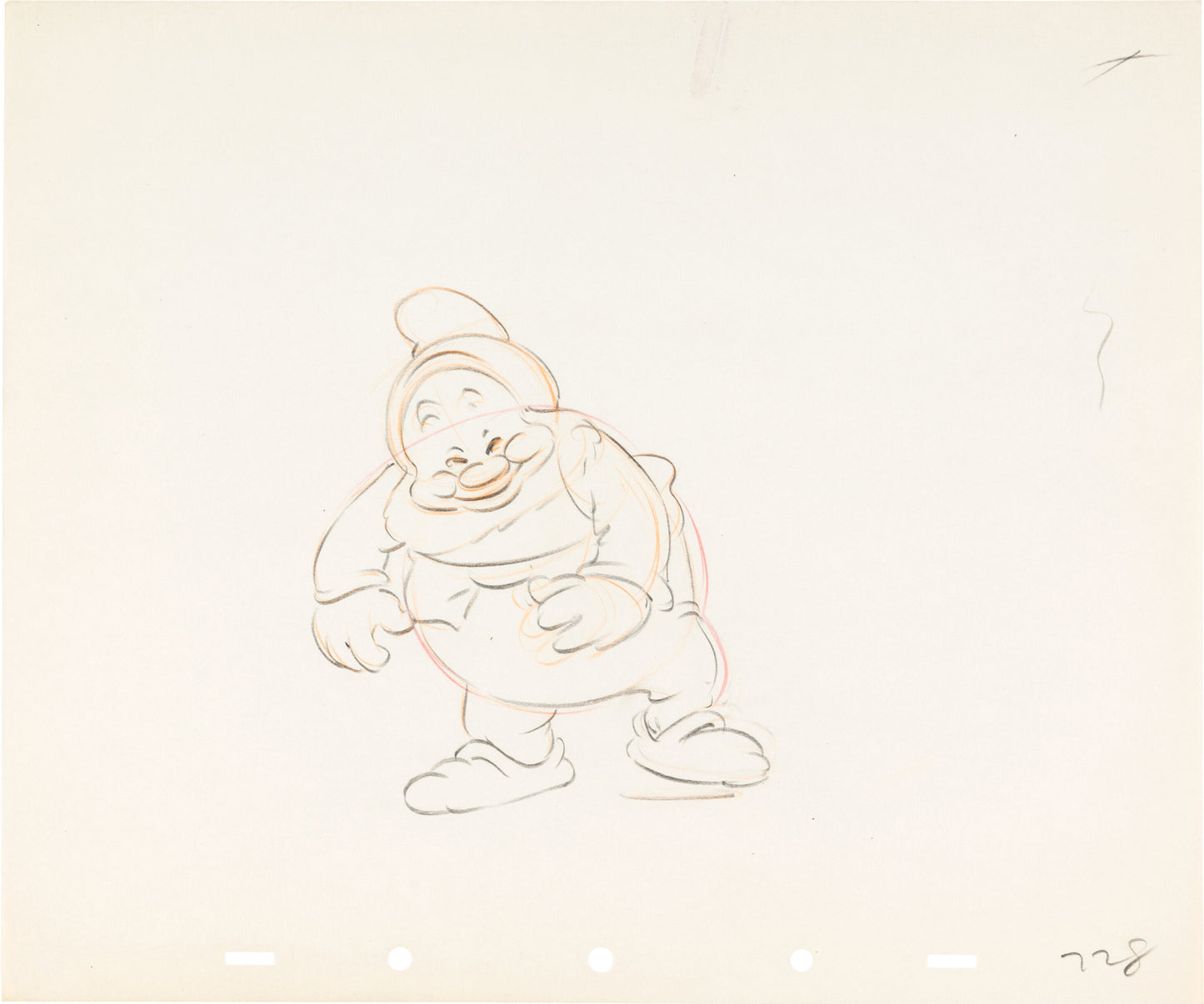 Snow White and the Seven Dwarfs Original Production Animation Cel Drawing of Happy from Walt Disney 1937 by Bill Tytla 4