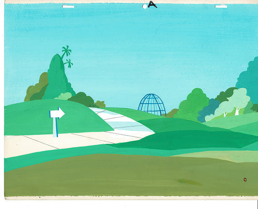 Help! It's The Hair Bear Bunch Original Production Animation Background Hanna Barbera 1971 b-11