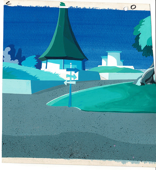 Help! It's The Hair Bear Bunch Original Production Animation Background Hanna Barbera 1971 b-12