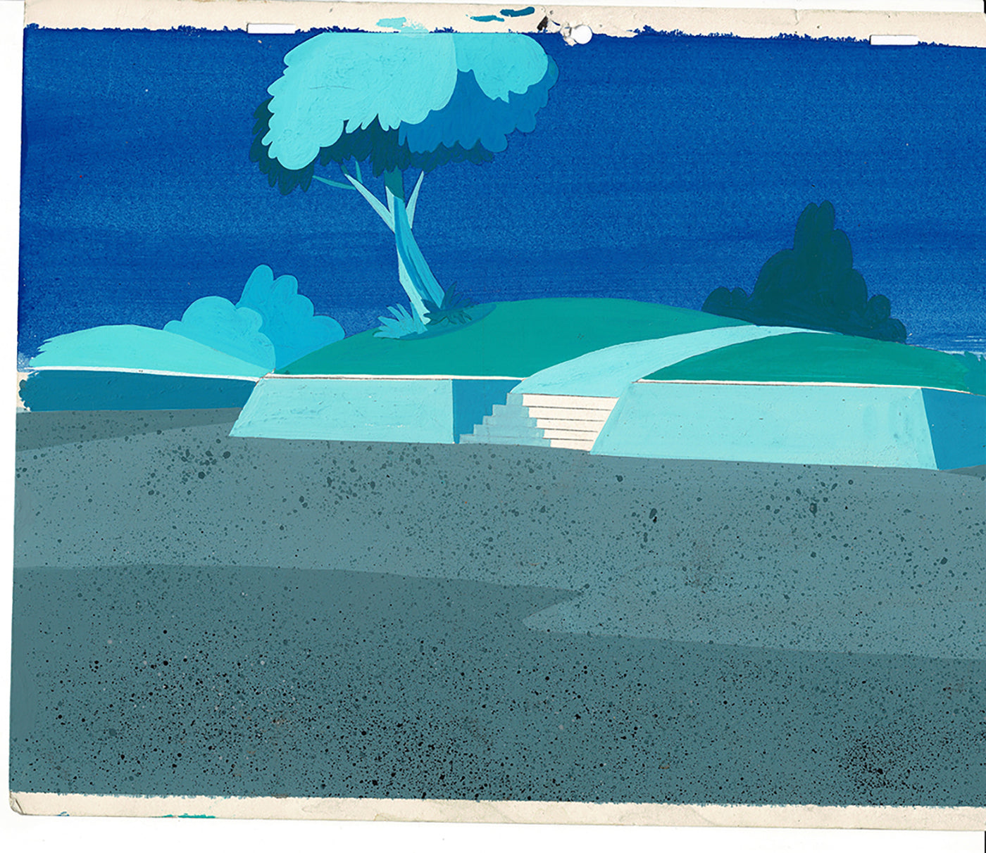 Help! It's The Hair Bear Bunch Original Production Animation Background Hanna Barbera 1971 b-13