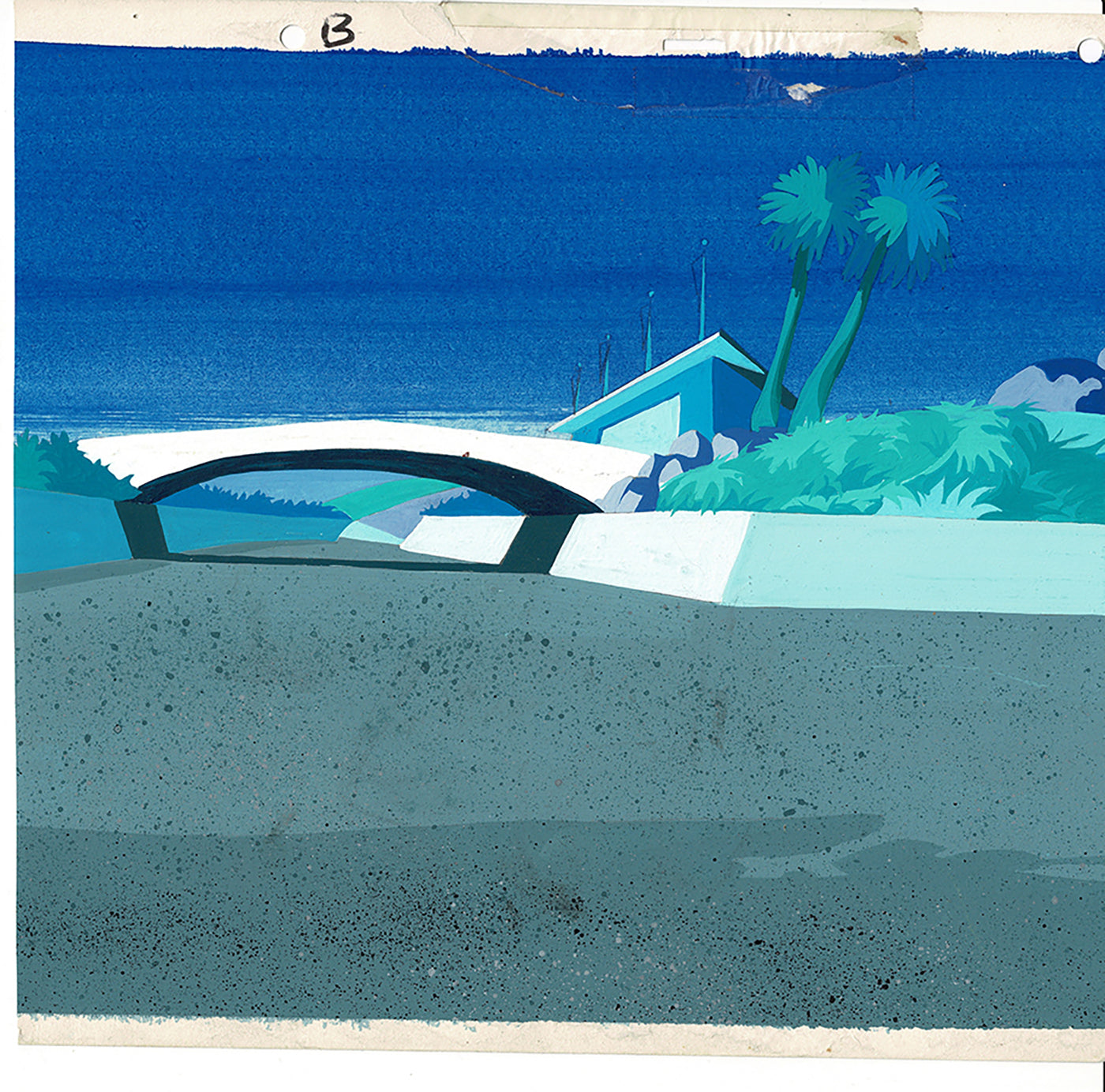Help! It's The Hair Bear Bunch Original Production Animation Background Hanna Barbera 1971 b-14