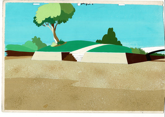Help! It's The Hair Bear Bunch Original Production Animation Background Hanna Barbera 1971 b-09
