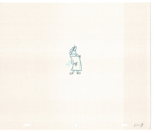 Sesame Street Cel Drawing Detective The Heavyweight Production Cartoon Ivanick 1989 BD-07
