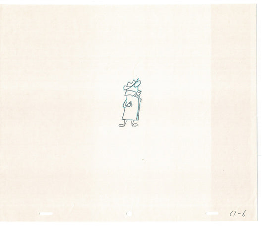 Sesame Street Cel Drawing Detective The Heavyweight Production Cartoon Ivanick 1989 BD-08