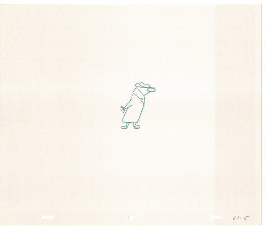 Sesame Street Cel Drawing Detective The Heavyweight Production Cartoon Ivanick 1989 BD-09