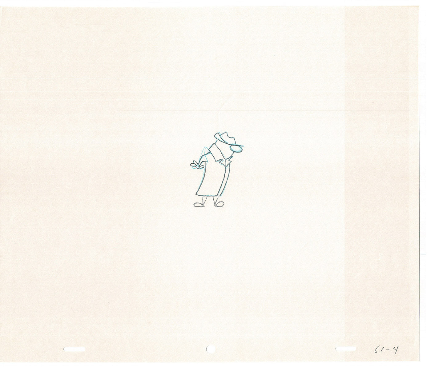 Sesame Street Cel Drawing Detective The Heavyweight Production Cartoon Ivanick 1989 BD-10