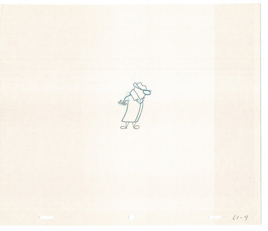 Sesame Street Cel Drawing Detective The Heavyweight Production Cartoon Ivanick 1989 BD-10
