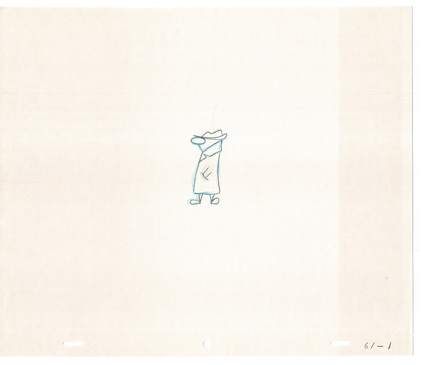 Sesame Street Cel Drawing Detective The Heavyweight Production Cartoon Ivanick 1989 BD-13