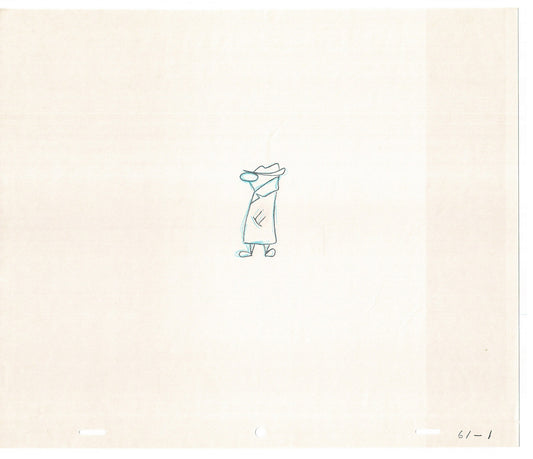 Sesame Street Cel Drawing Detective The Heavyweight Production Cartoon Ivanick 1989 BD-13
