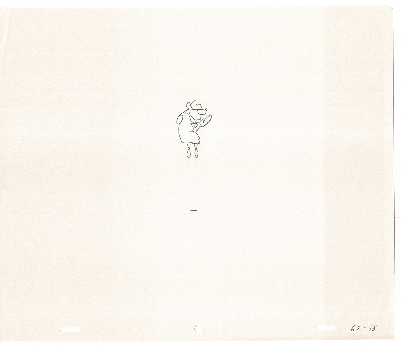 Sesame Street Cel Drawing Detective The Heavyweight Production Cartoon Ivanick 1989 BD-17