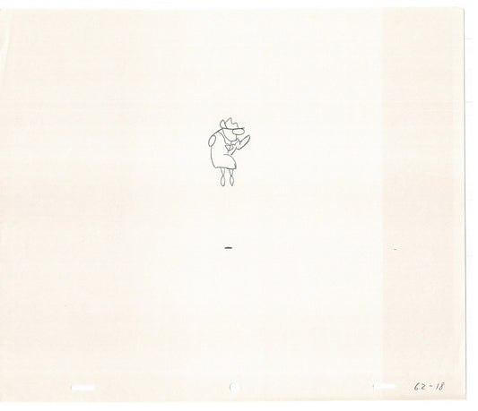 Sesame Street Cel Drawing Detective The Heavyweight Production Cartoon Ivanick 1989 BD-17