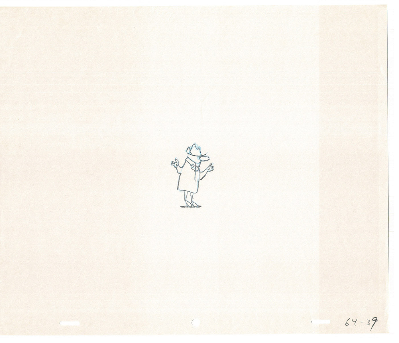 Sesame Street Cel Drawing Detective The Heavyweight Production Cartoon Ivanick 1989 BD-21