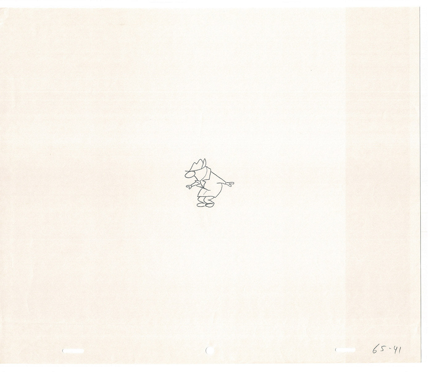 Sesame Street Cel Drawing Detective The Heavyweight Production Cartoon Ivanick 1989 BD-23