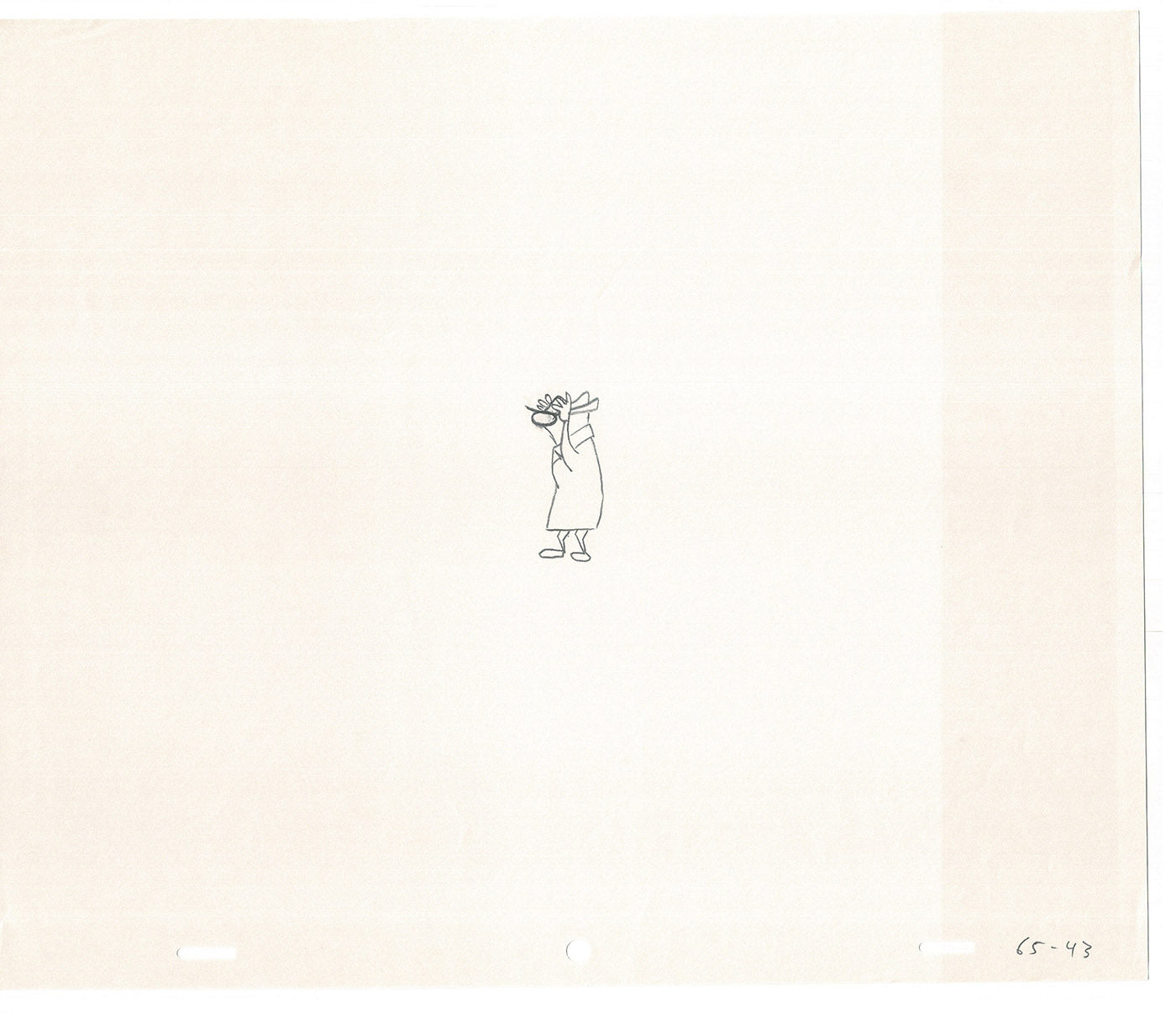 Sesame Street Cel Drawing Detective The Heavyweight Production Cartoon Ivanick 1989 BD-25