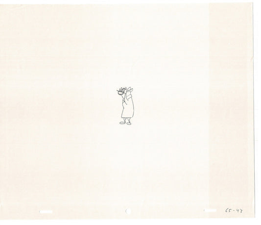 Sesame Street Cel Drawing Detective The Heavyweight Production Cartoon Ivanick 1989 BD-25