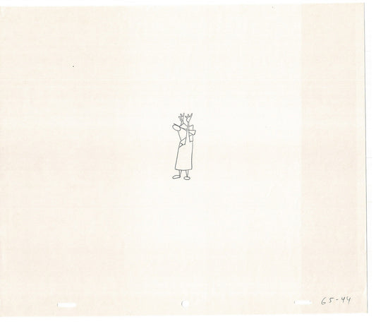 Sesame Street Cel Drawing Detective The Heavyweight Production Cartoon Ivanick 1989 BD-26