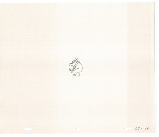 Sesame Street Cel Drawing Detective The Heavyweight Production Cartoon Ivanick 1989 BD-28