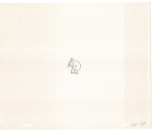 Sesame Street Cel Drawing Detective The Heavyweight Production Cartoon Ivanick 1989 BD-29