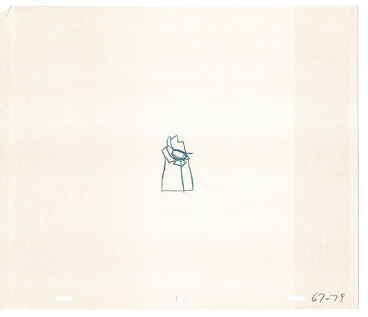 Sesame Street Cel Drawing Detective The Heavyweight Production Cartoon Ivanick 1989 BD-32