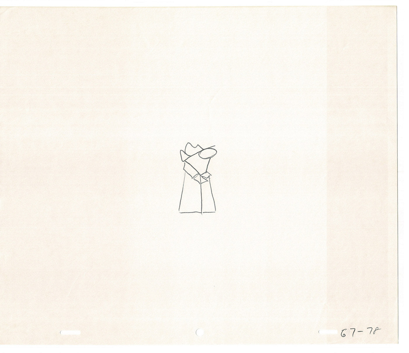 Sesame Street Cel Drawing Detective The Heavyweight Production Cartoon Ivanick 1989 BD-33