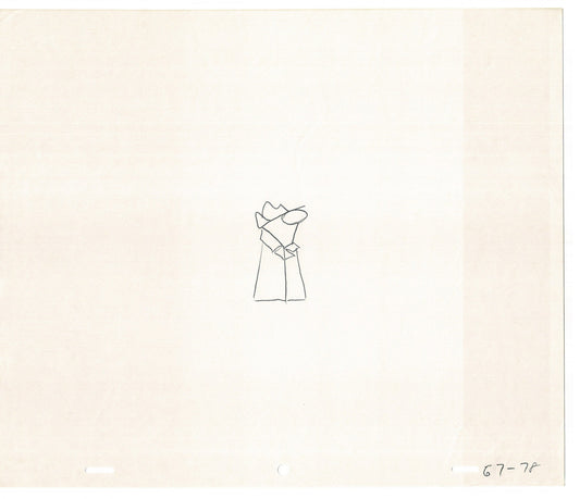 Sesame Street Cel Drawing Detective The Heavyweight Production Cartoon Ivanick 1989 BD-33