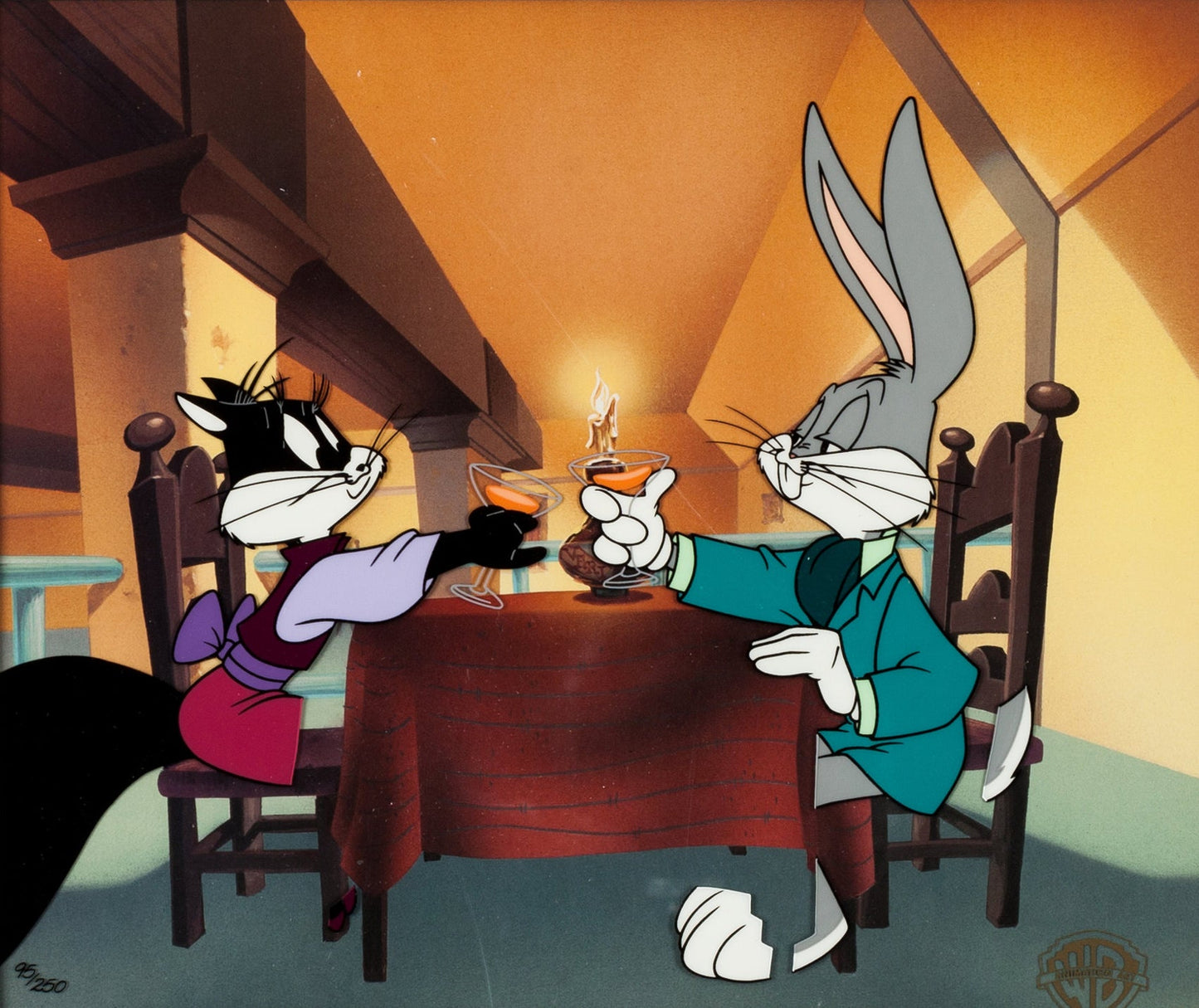 Here's Looking At You Bugs Bunny Looney Tunes Warner Brothers Limited Edition Animation Cel of 250 Carrotblanca