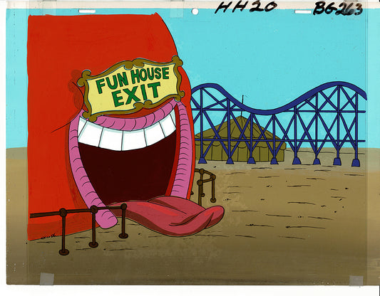 Hero High Cartoon BACKGROUND Hand-Painted Production Filmation 1981-2 A-04
