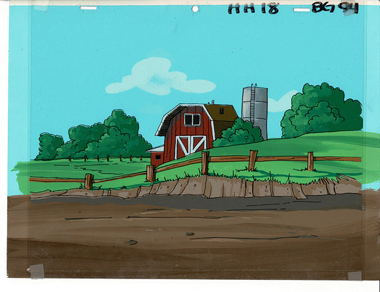 Hero High Cartoon BACKGROUND Hand-Painted Production Filmation 1981-2 A-05