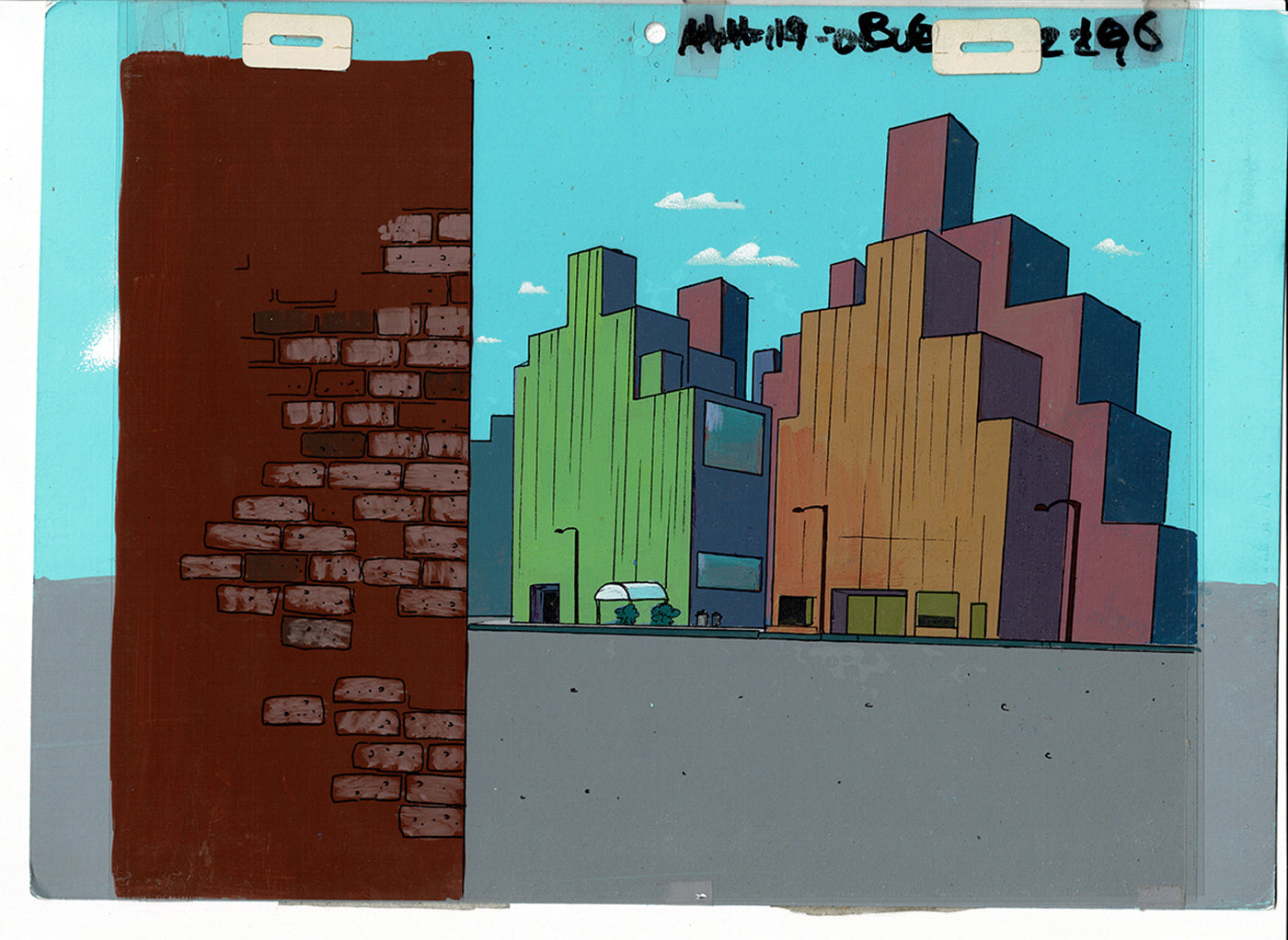 Hero High Cartoon BACKGROUND Hand-Painted Production Filmation 1981-2 A-06