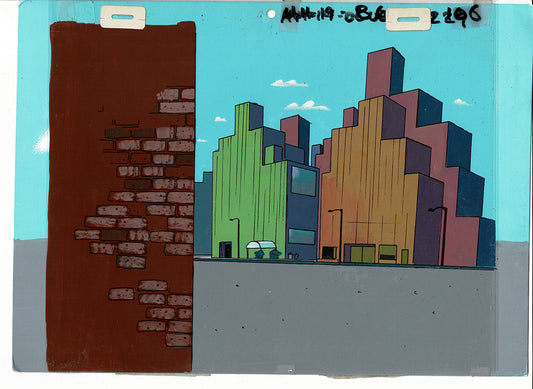 Hero High Cartoon BACKGROUND Hand-Painted Production Filmation 1981-2 A-06