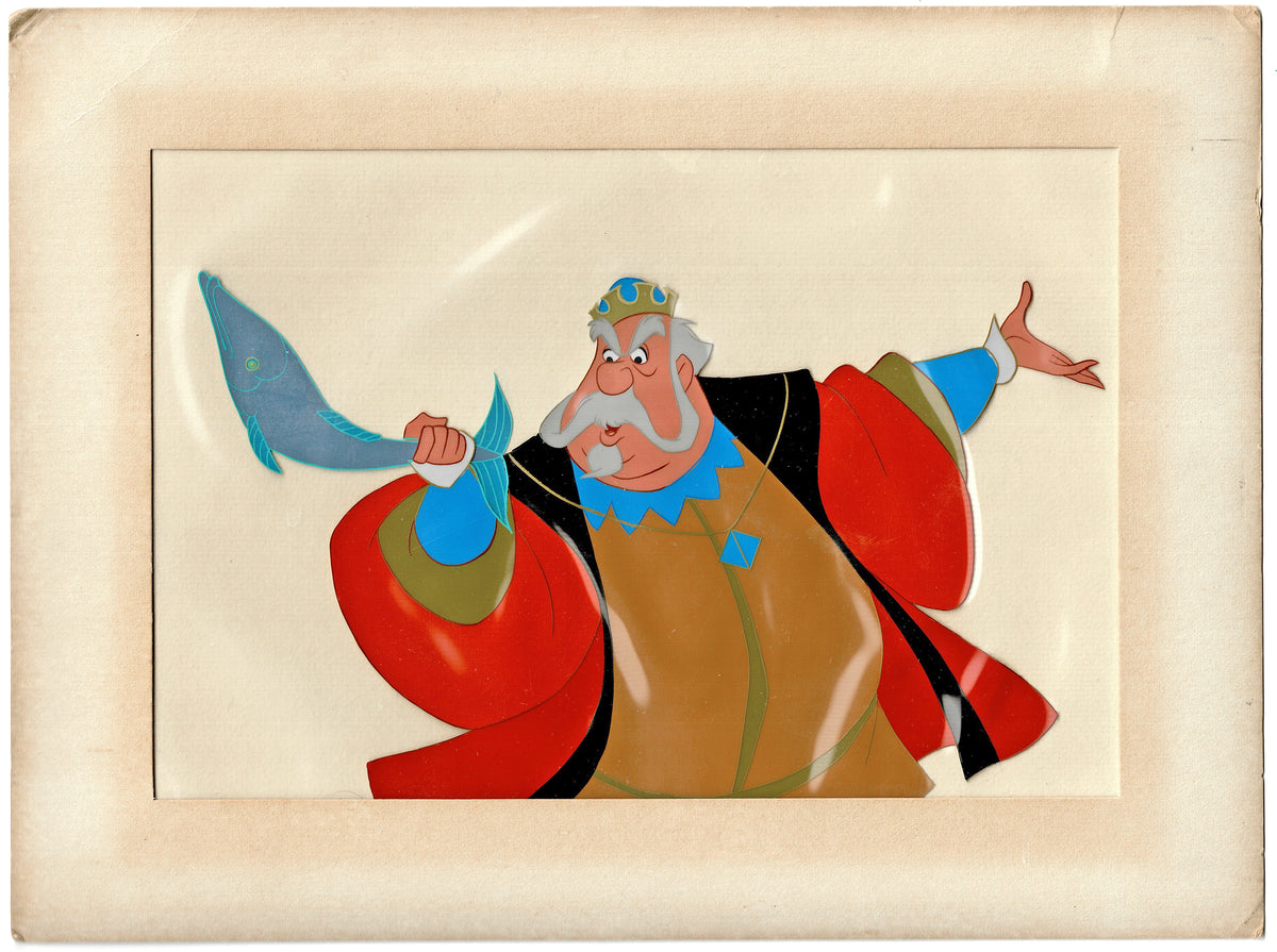 Sleeping Beauty King Hubert Cel from Walt Disney Art Corner Store 1959 with Gold Label C-JL