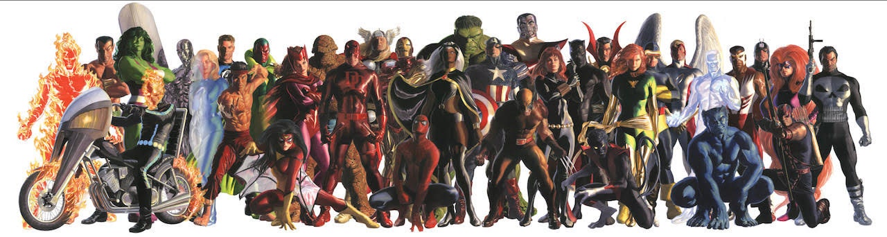 Alex Ross SIGNED Marvel Heroes SDCC 2022 Exclusive Print on paper Limited Edition Printer Proof OH