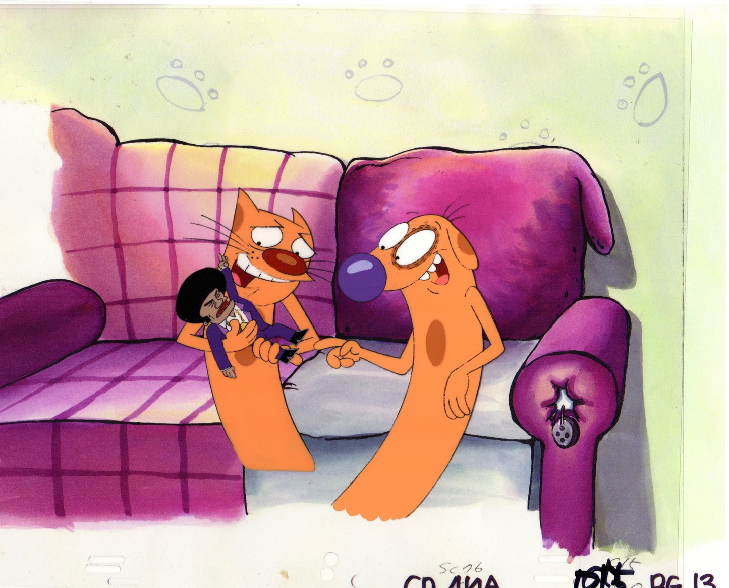 CatDog Cat Dog Production Animation Cel from Nickelodeon 1998-2005 26 FC