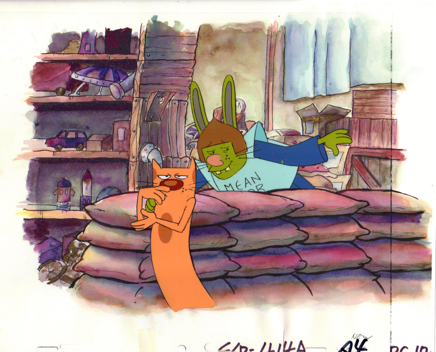 CatDog Cat Dog Production Animation Cel from Nickelodeon 1998-2005 27 FC